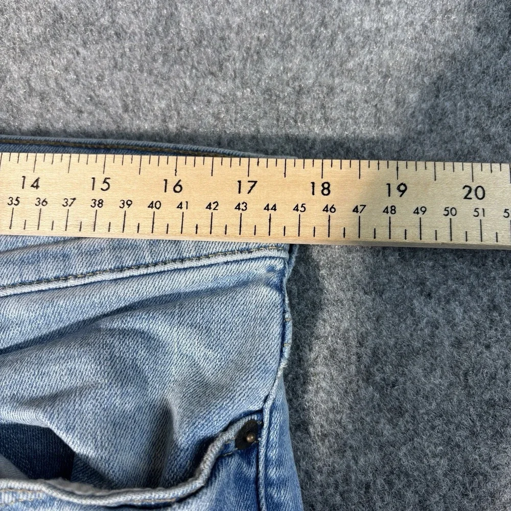 Hollister Jeans Mens Slim Straight 33x32 Light Wash Distressed Epic Flex Y2K